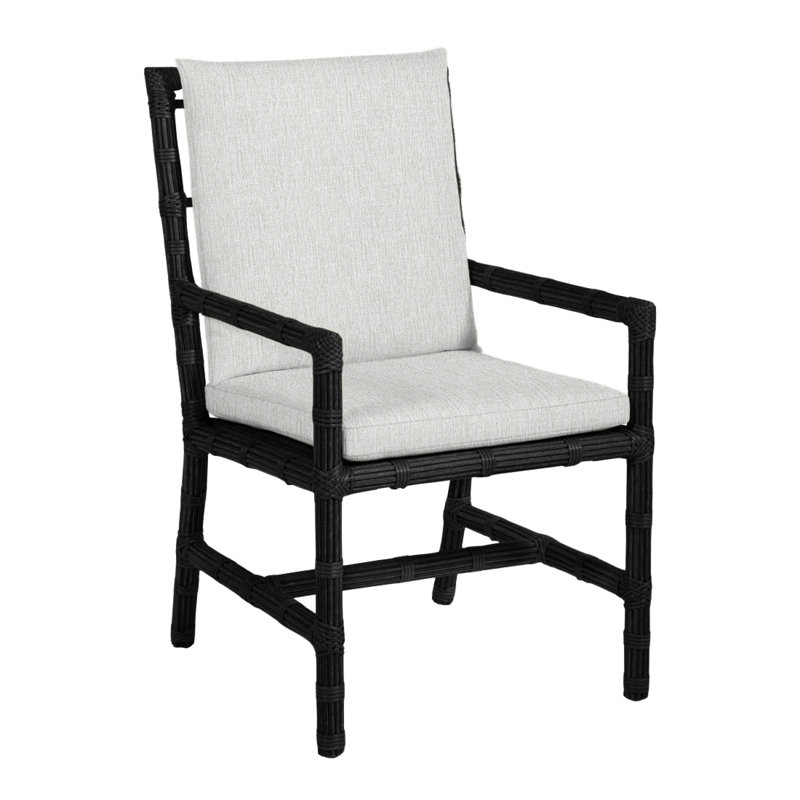 Fauteuil d'extérieur en résine tressée Newport N-Dura, Pas de soudure, Bali perle, Onyx