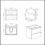 Ensemble de meuble-lavabo mural simple 24 po avec plateau en céramique Vins-679703809-679703810
