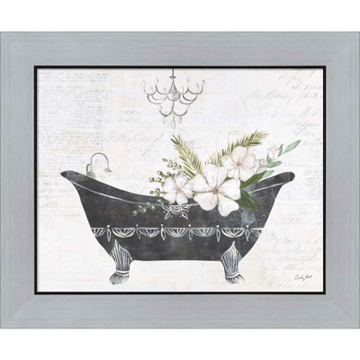 «Floral Bath I Fl Flip» par Courtney Prahl - impression encadrée