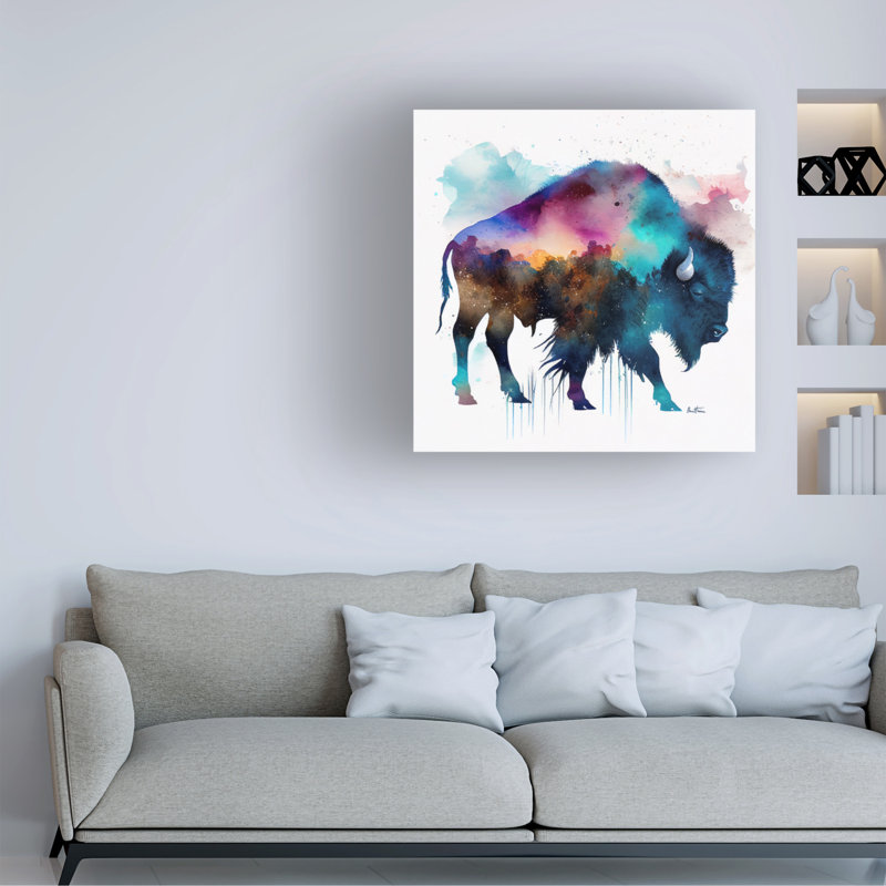 Art sur toile «Buffalo Ben Heine Buffalo», H 14 po x l 14 po