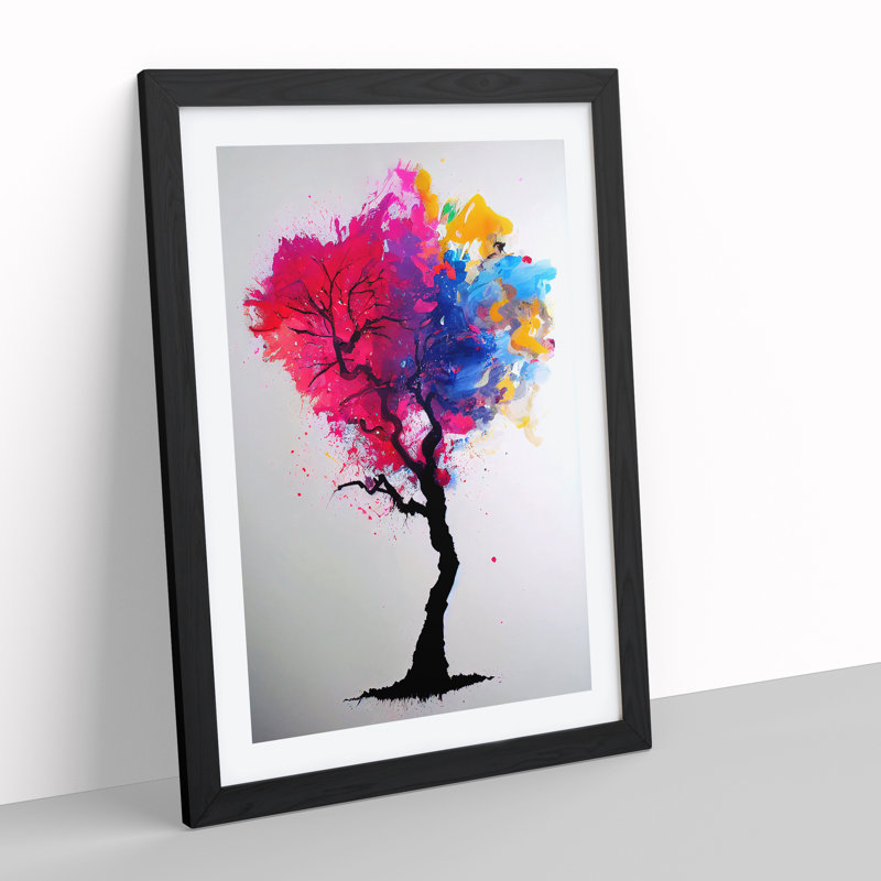 Delicious Tree - Single Picture Frame Print, 46cm H x 34cm W x 2cm D, Black