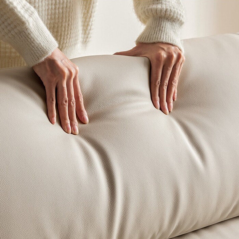 Coussin de canapé modulaire en similicuir beige Fourseat, Beige