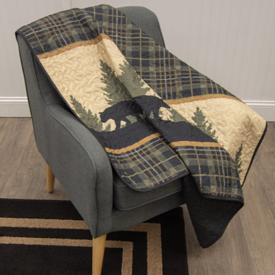 Donna Sharp Bear Walk Plaid Quilted Throw