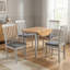 Deerfiled 4 - Person Drop Leaf Rubberwood Solid Wood Dining Set