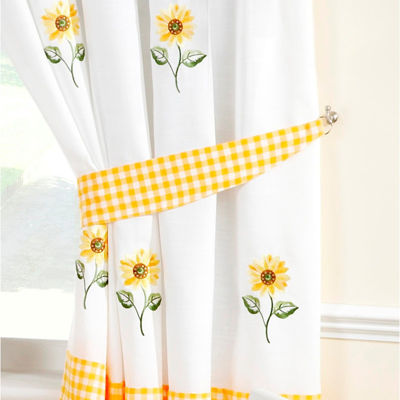 Pencil Pleat Semi-Sheer Curtains, 116 W x 121 D cm
