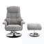 Fauteuil inclinable pivotant en cuir synthétique avec base enveloppée-789366369