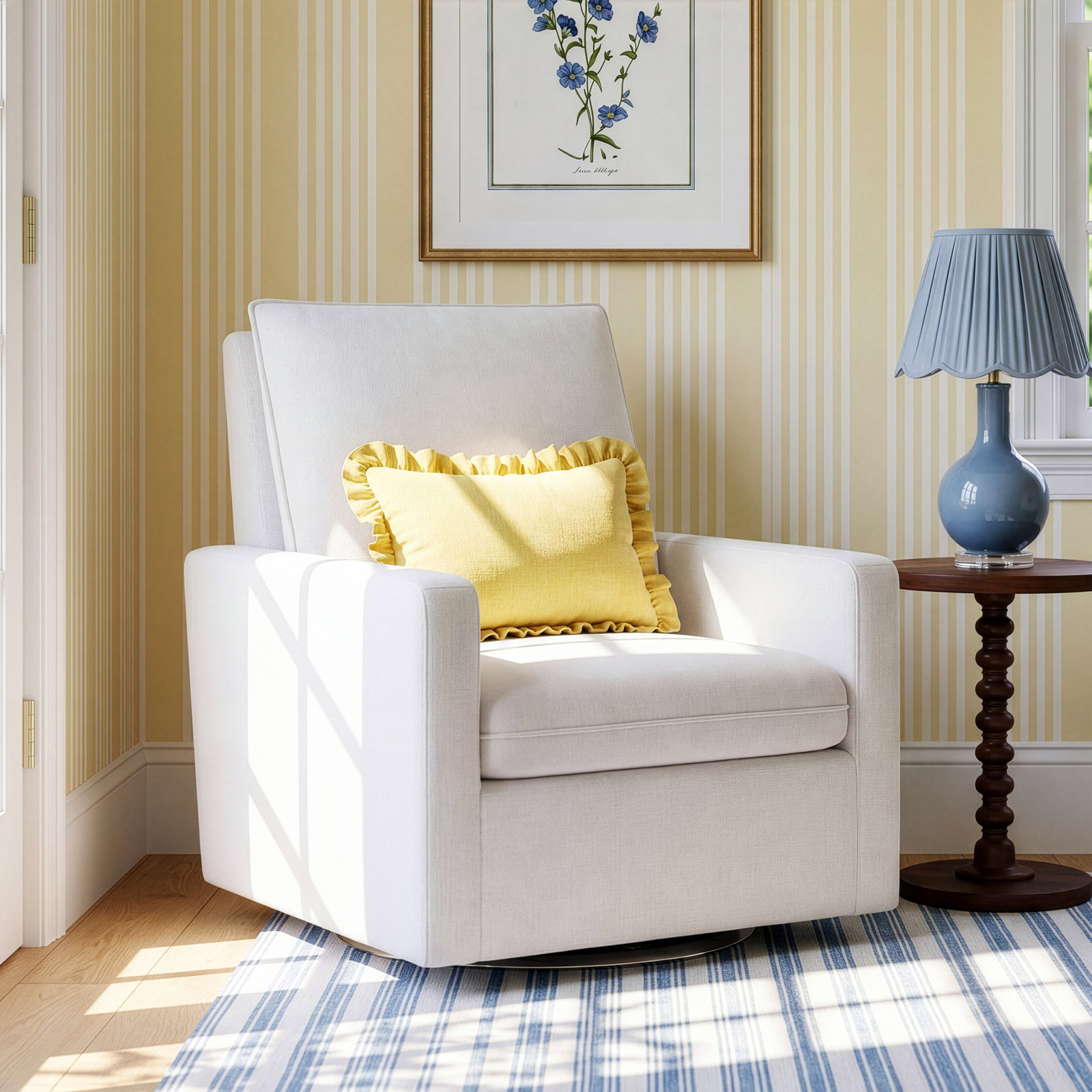 Stowe Chair And A Half Glider, Ivory