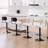 Adjustable Height 360° Swivel Bar Stools With Upholstered Backrest-47596075