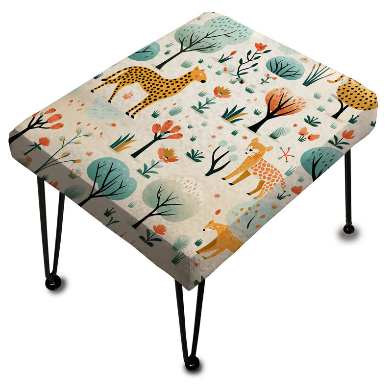 Cogen - Repose-pieds rectangulaire imprimé animal