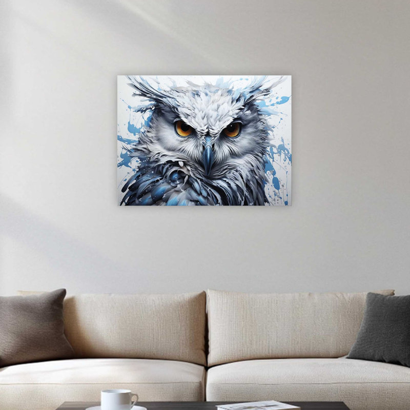Impression sur toile, "Sagesse aux yeux des hiboux", art mural de qualité supérieure pour le salon, 24 x 32 po