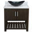 Meuble-lavabo 36 po avec comptoir en marbre de Carrare et lavabo, quincaillerie-106633437