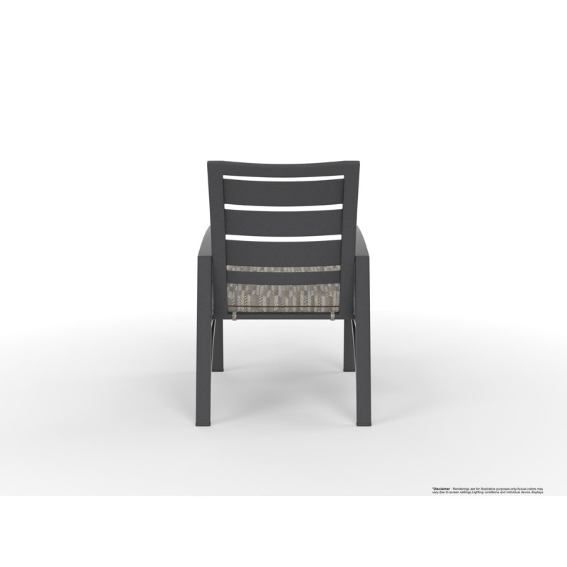 Arc Outdoor Bar Stool, Carbon Black, Surpass Stone
