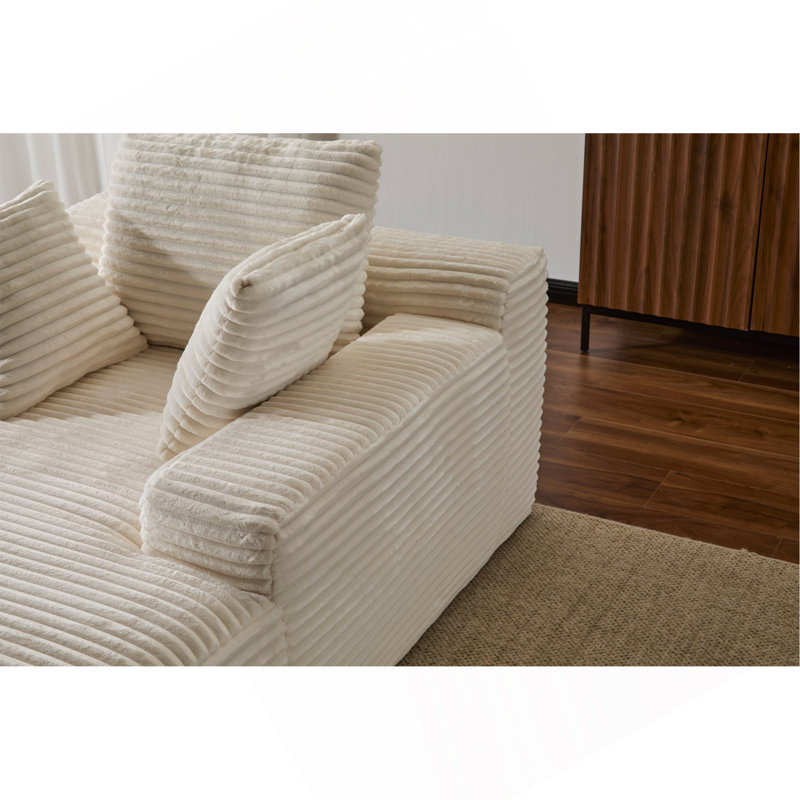 Méridienne surdimensionnée surdimensionnée Cozy Cloud Couch, Blanc