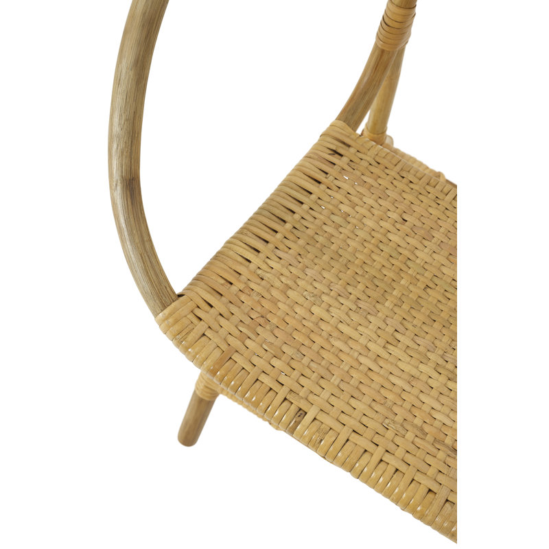 Burov Kids Hand Crafted 18" Rattan and Cane Chair for Children up to 3 Years, Brown/Natural, 18'' H X 16'' W X 8'' D