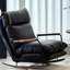 Chaise berçante réglable en similicuir rétro-112253967