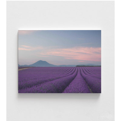 Lavender Field Print: Vibrant Watercolor Art on Paper