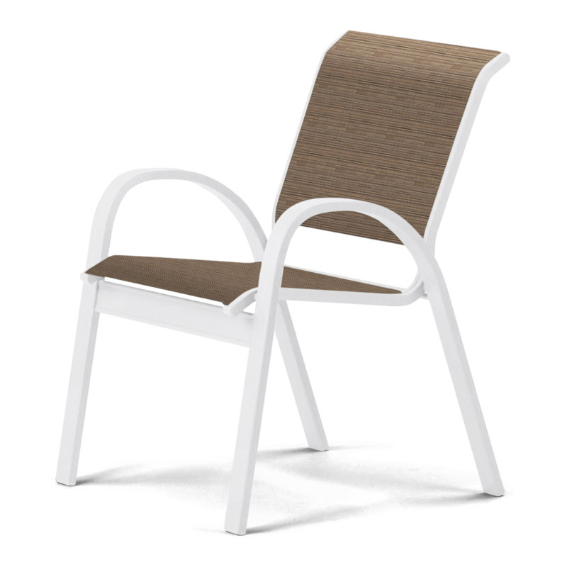 Aruba 1 Outdoor Dining Armchair, Textured Graphite, Bark Performance