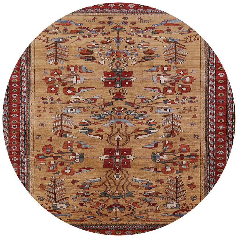 Oriental Indoor Rug, Round 5'
