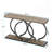 Industrial Console Table 55" - Narrow Long Entryway Sofa Table With Geometric Metal Frame & Vintage Grey Wood Top