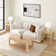 Modern Rounded Rectangular Coffee Table With Shelf