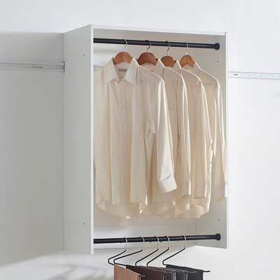Devi White Wall Mounted Wood Closet System