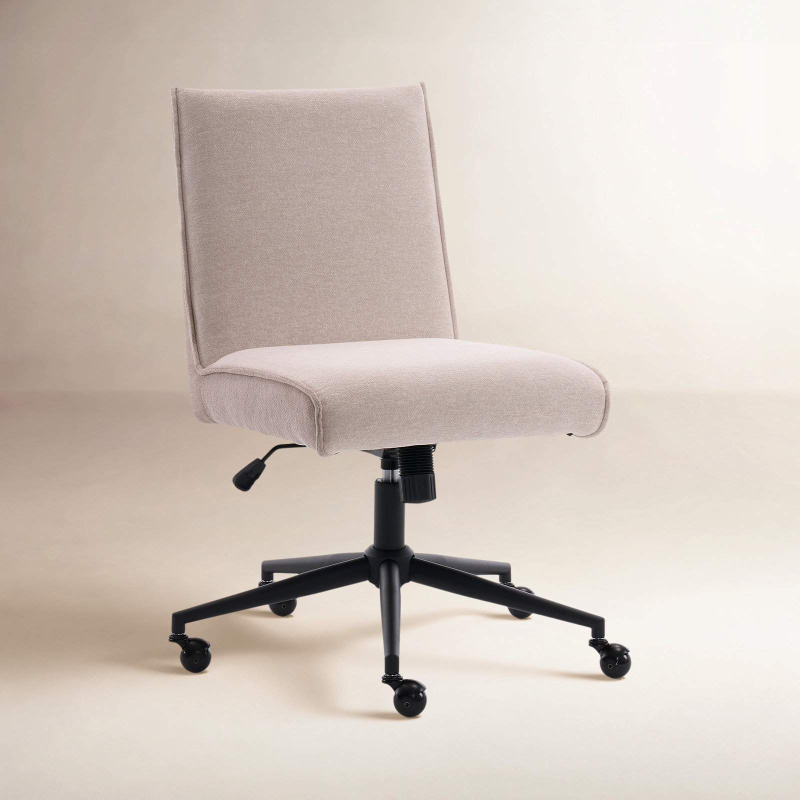Claudie Office Chair, Beige Chenille