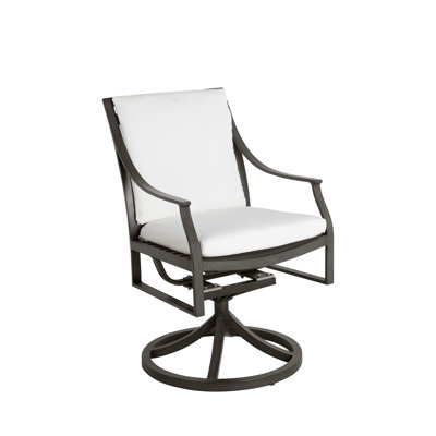 Monaco Wrought Aluminum Outdoor Swivel Rocking Arm Chair