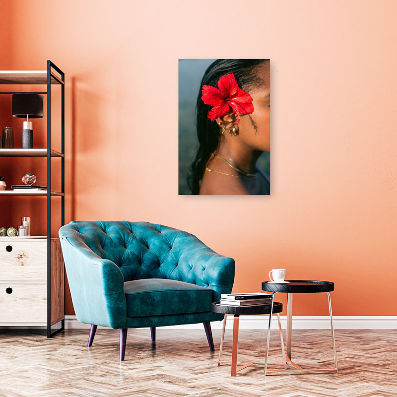 Hibiscus Serenity Peaceful Serene Hibiscus Beach Flower Wall Art Print 1 Piece Wrapped Canvas Wall Art, 91.44cm H x 60.96cm W