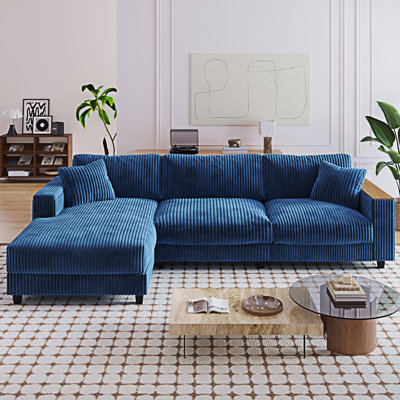 L Shaped Sectional Sofa With Reversible Chaise With Hidden Storage Space