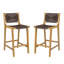 Tabouret de bar d'extérieur en bois d'acacia
