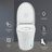 Smart Toilet With Builtin Heated Seat, One Piece Elongated Modern Toilet With Adjustable Temp Heated Seat, Auto Flush,  Dual Flush Toilet 1/1.28 GPF, Foot Sensor Flush, White Night Light,Knob Control