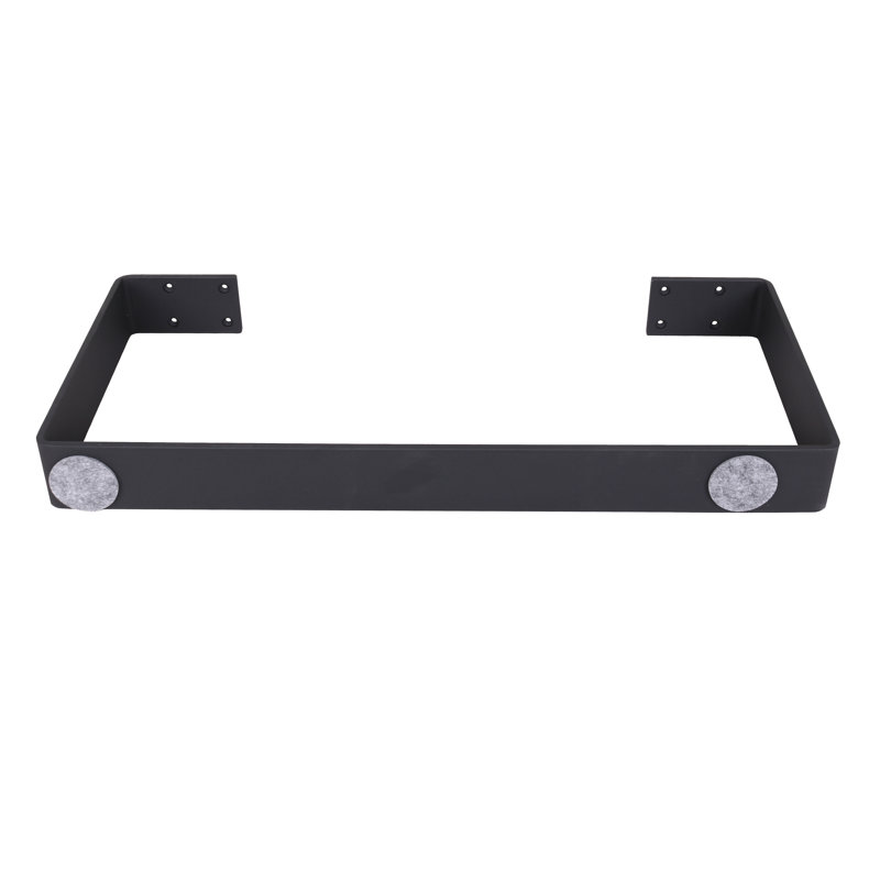 2 pieds de table basse de 12 po x 12 po, pieds de table en acier robuste en forme de U, style campagnard, pieds d'armoire, pieds de canapé, pieds de repose-pieds, pieds de bricolage, noir