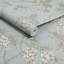 Zen Floral Metallic Wallpaper Double Roll-1884634355