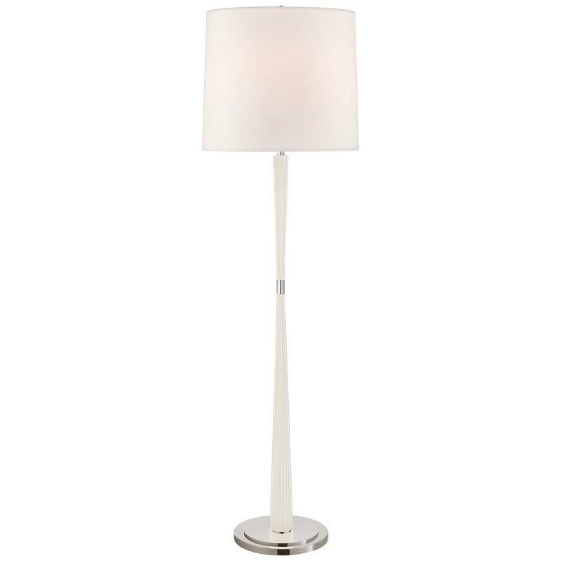 Refined Floor Lamp, China White/Polished Nickel