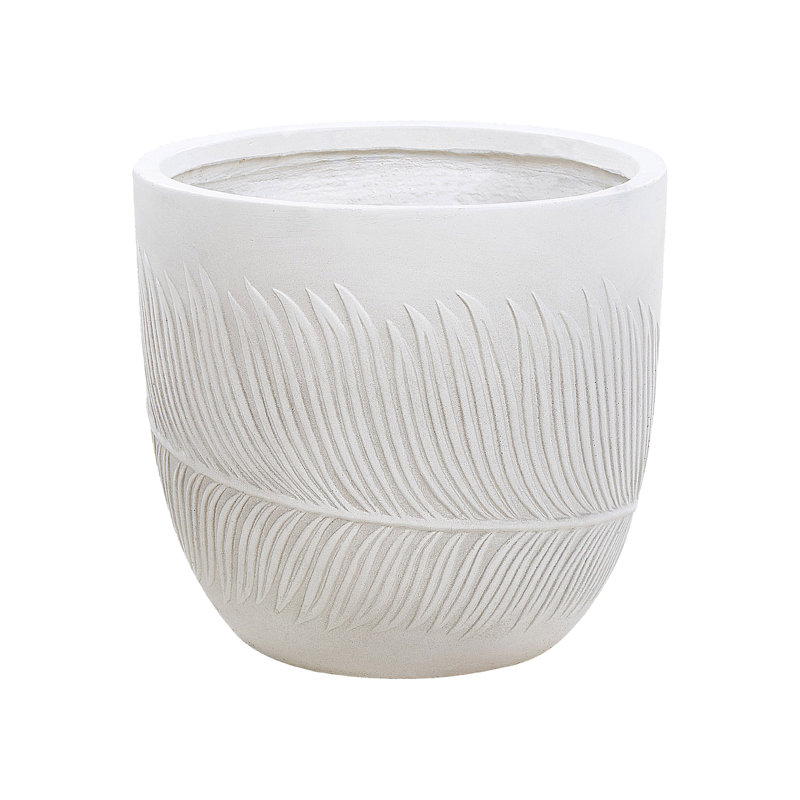 Aneyah Pot Planter, White, 33cm H x 35cm W x 35cm D