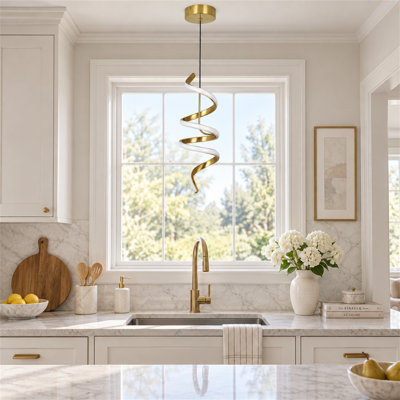 1-Light 16.14" Abstract Integrated LED Pendant Light