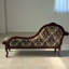 Chaise longue classique en bois massif sculpté
