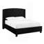 Mobilier de chambre à coucher en tissu de bois noir 1pc-1205680631
