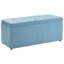 Storage Ottoman OREM Fabric 100 cm 40 cm Blue-1430498788