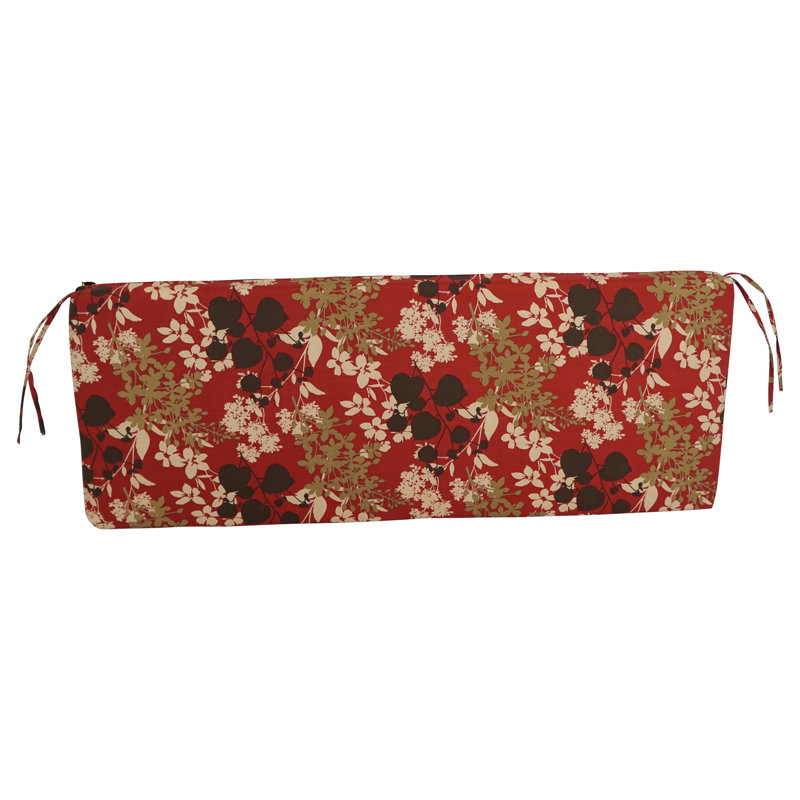 Coussin de banc d’intérieur/d’extérieur d’montfleuri, H 3,5 po x l 54 po x P 19 po