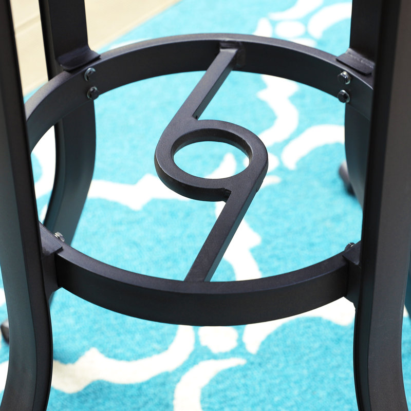 Alexamarie 2 - Person Patio Dining Set with Round Table , Cushions Included