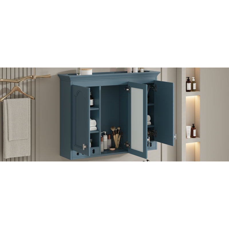 Armoire à pharmacie avec rangement, rangement en bois
