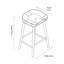 Adhitya Solid Wood Counter Stool
