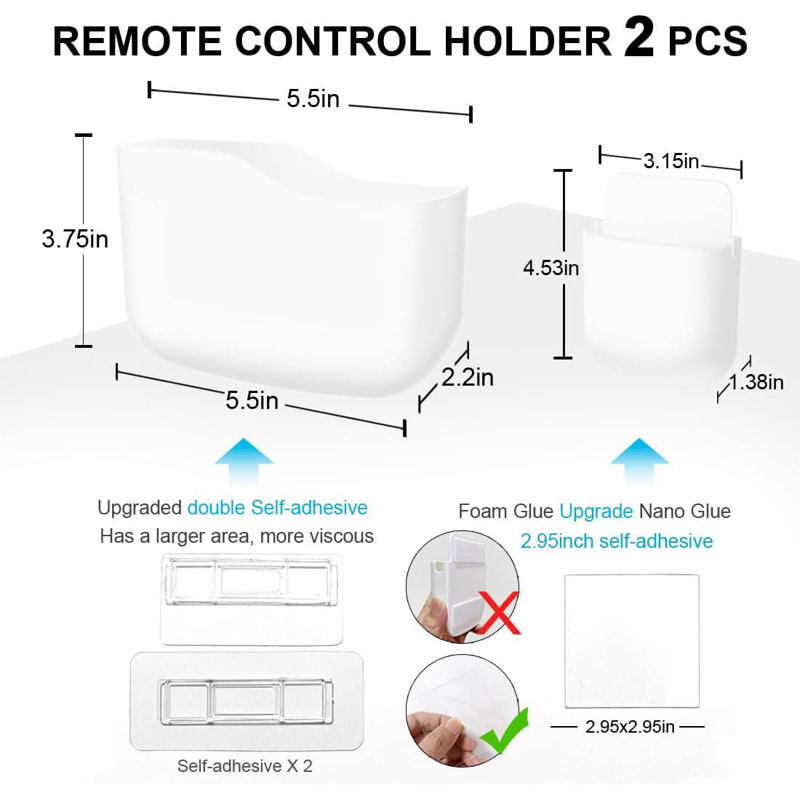 Remote Control Holder Wall Mount Set, Office Supplies Supply Organizer