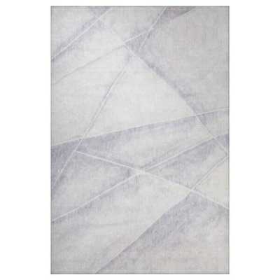 Premium Machine Washable Carpet, 4.6 x 6.2 Feet, 100% Polyester, 1850 g/m² | Pile Height: 0.2 Inches | Eco-Friendly Recycled Poly Cotton Underside | Perfect for Living Room, Bedroom, and High-Traffic Areas