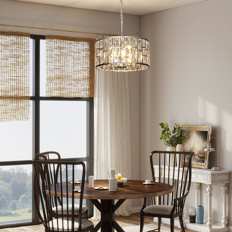 Crystal, Glass Flush Mount, Silver