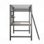 Lit mezzanine simple en métal et lit avec bureau et tablette-651392399