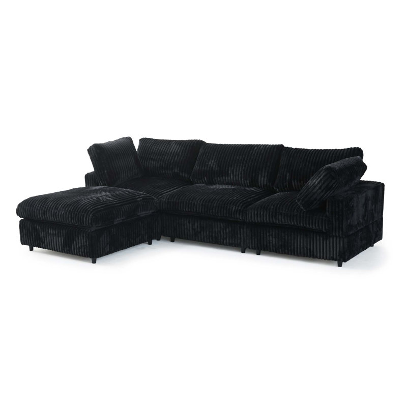 Canapé modulaire en L avec repose-pieds 4 places Cloud Couch