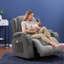 Fauteuils élévateurs électriques avec massage et chauffage, coton gris, confort moderne-1835790574