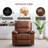 36.22" Faux Leather Manual Swivel Rocker Recliner-281734402
